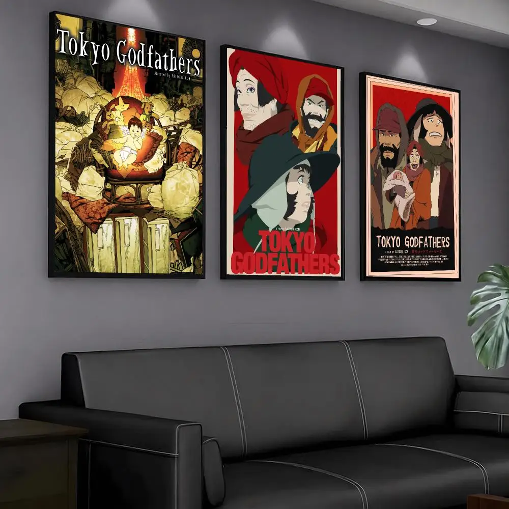 anime T-Tokyo Godfathers-S Painting Calligraphy Artwork for Home Bedroom Office Wall Decoration Gift