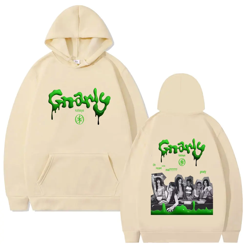 رائجة البيع الكورية Kpop Katseye غابرييلا الجرافيك هوديي الرجال النساء الهيب هوب موضة البوب الموسيقى هوديس الذكور عادية خمر الشارع الشهير #4