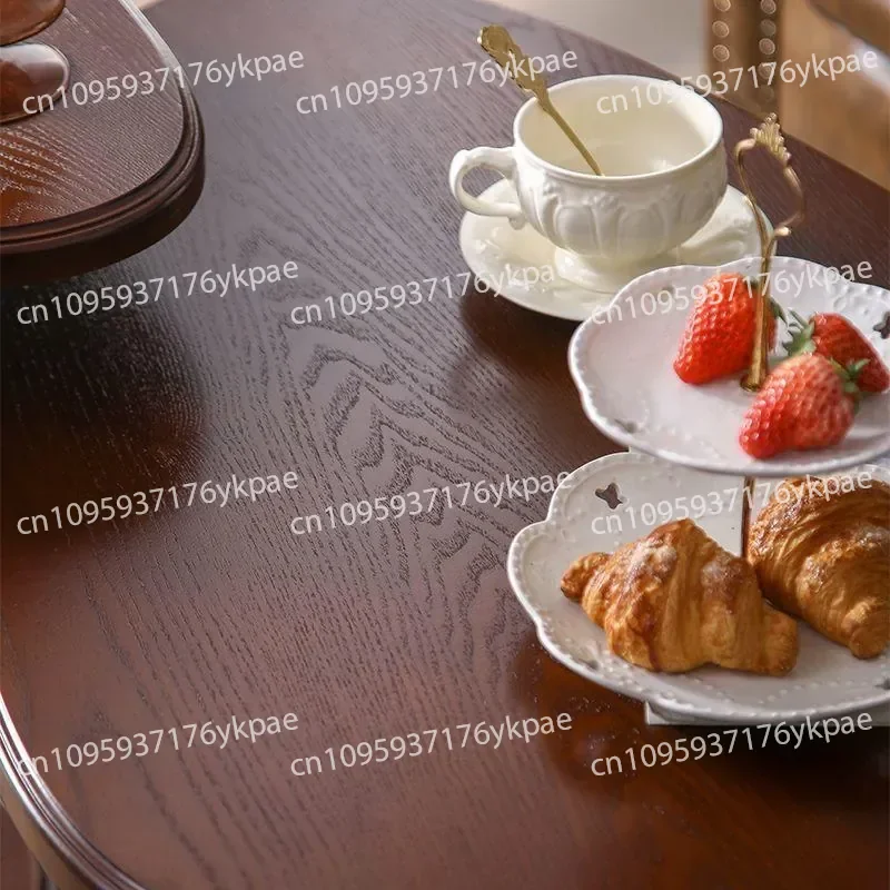 Solid Wood Carving Flower Creative Modeling Coffee Table Small Tea Table Living Room Sofa European Side Table