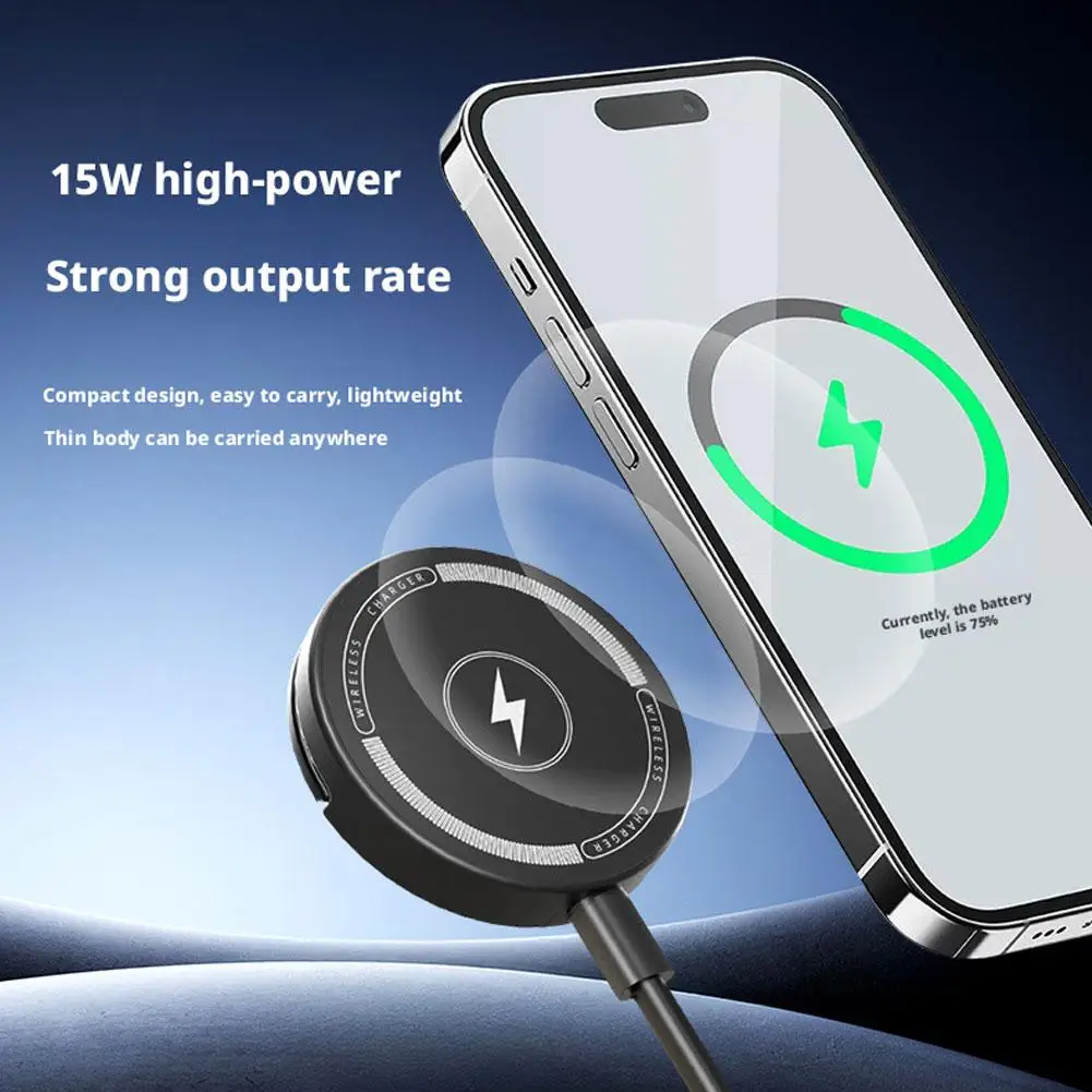 Magnetyczna podstawka ładująca do telefonu, uchwyt na telefon z magnetycznym ładowaniem bezprzewodowym, wspornik na telefon komórkowy do iPhone 17 Magsafe ﻿