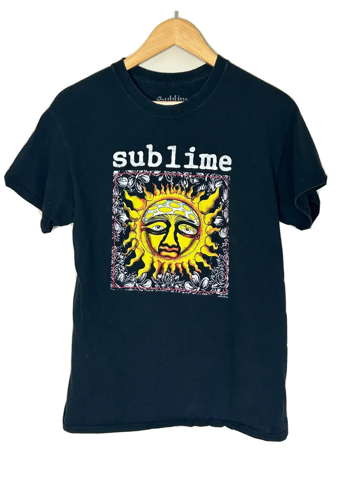 Sublime Shirt Black Short Sleeve Crew Neck Punk Rock Hip Hop Ska Soul Grunge M