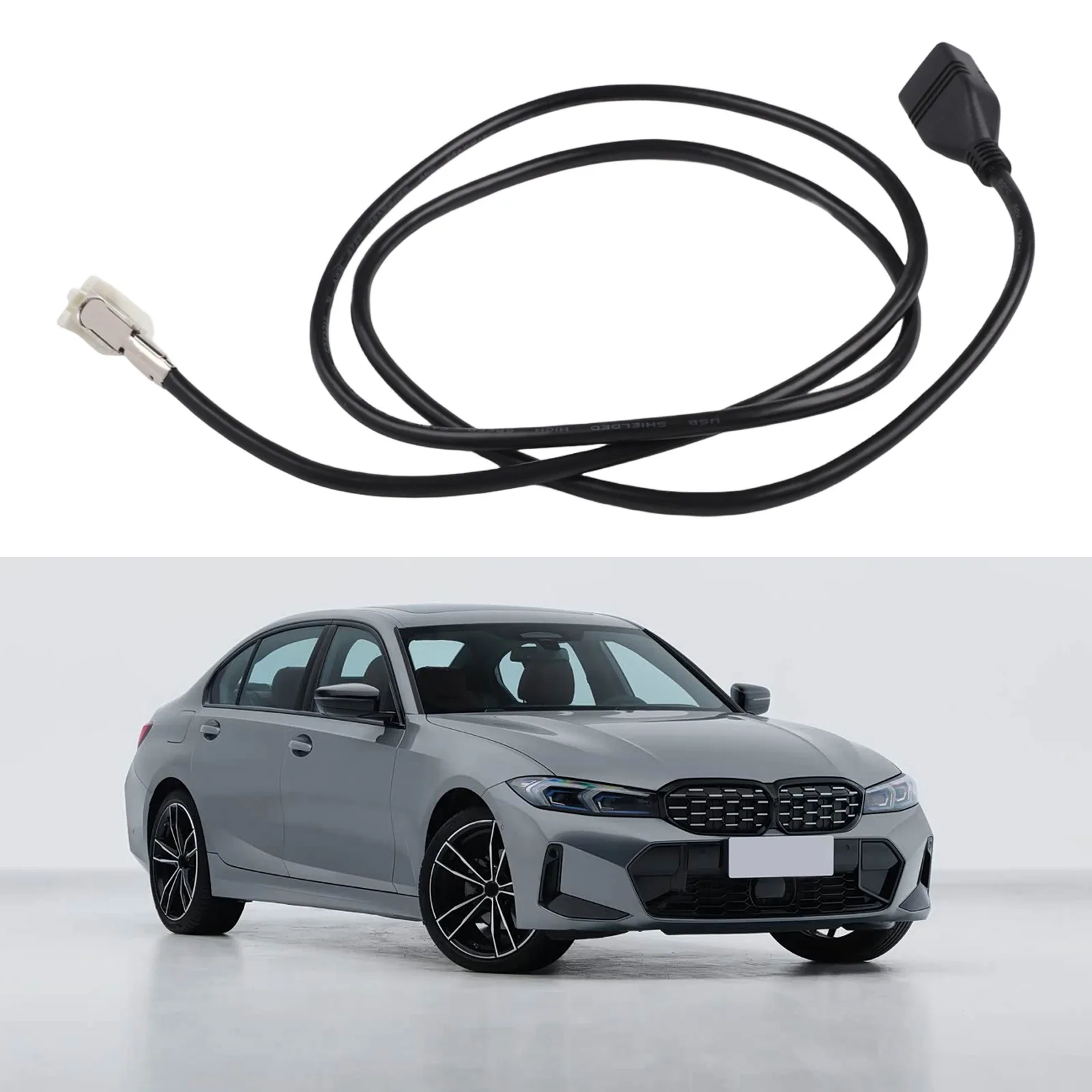 

4 Pin Usb Video Cable Video Cable Black Car Radio Connector Quick Installation Voltage 5V Made Of ABS Material