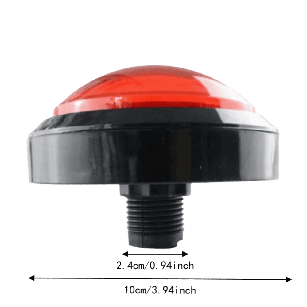 4pcs 100mm Diameter Arcade Push Button Convex Design Red Color Arcade Button Replacement LED Illuminated Single Button Unit