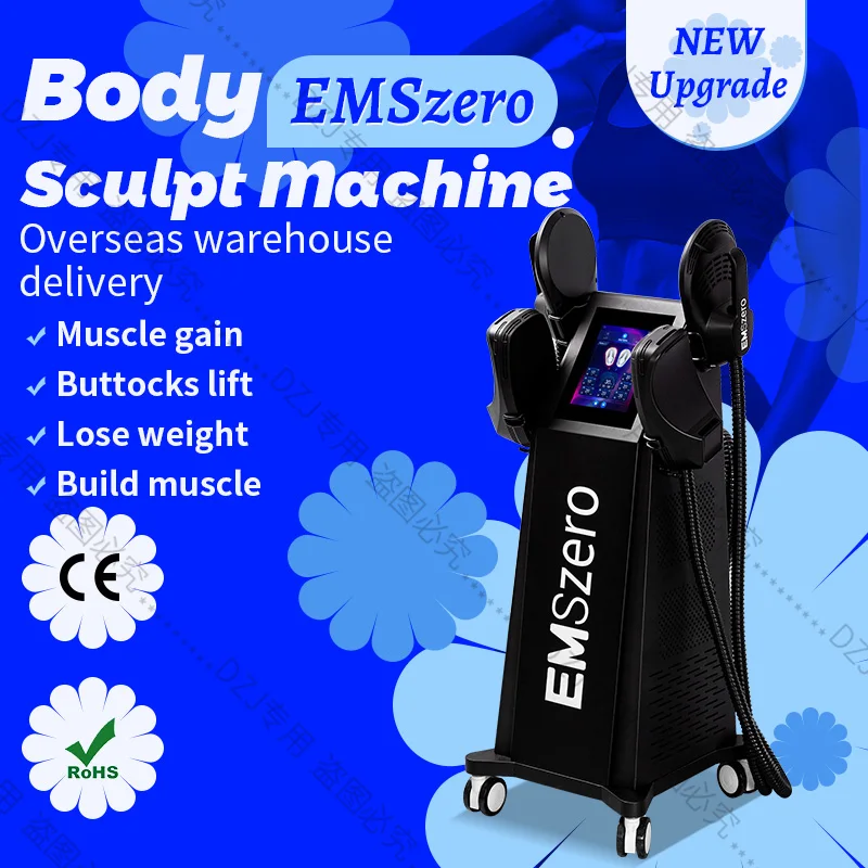 EMSZERO NEO mesin pembaruan terbaru otot Sculpt tubuh 4 pegangan Neo dengan mesin pembakar lemak RF