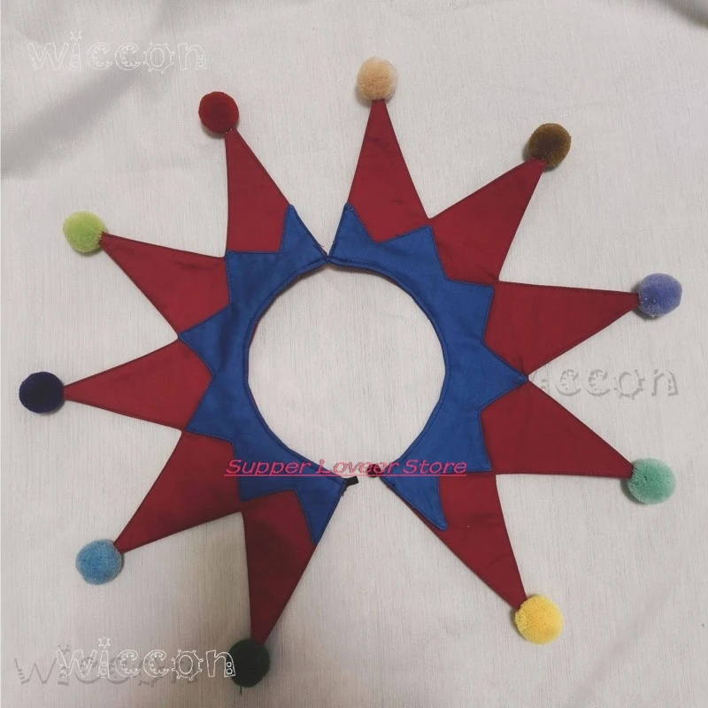 

Магазин Supper Loveer, красочный универсальный воротник клоуна, цирковой искусственный воротник, помпоны FairyTale, универсальные аксессуары для ролевых игр, сексуальные