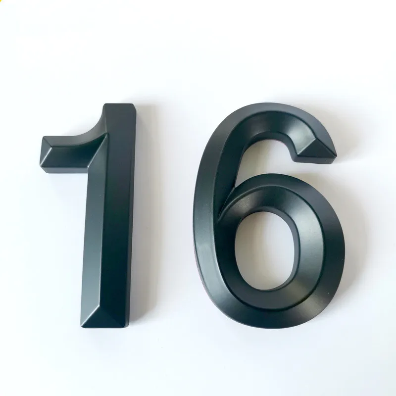 7CM 3D Numeral Door Plaque House Drawer Sign Plating Gate Digits 0 to 9 Plastic Number Tag Hotel Home Sticker Address Door Labe