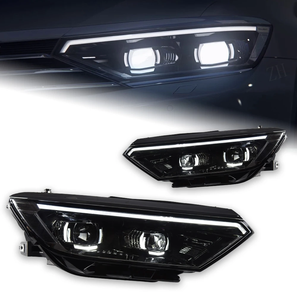 

Автомобильные фары AKD для VW Passat B8, светодиодные фары, линзы проектора 2016-2019, фары Magotan, DRL, аксессуары для ангельских глаз