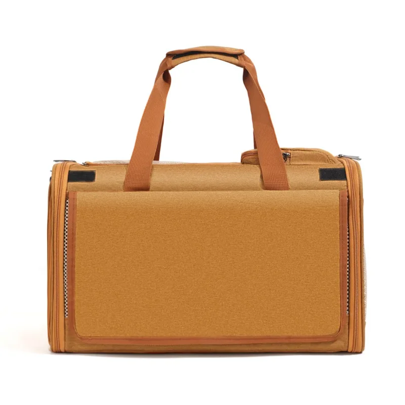 New pet bag portable car large capacity breathable portable going out crossbody folding view 6
