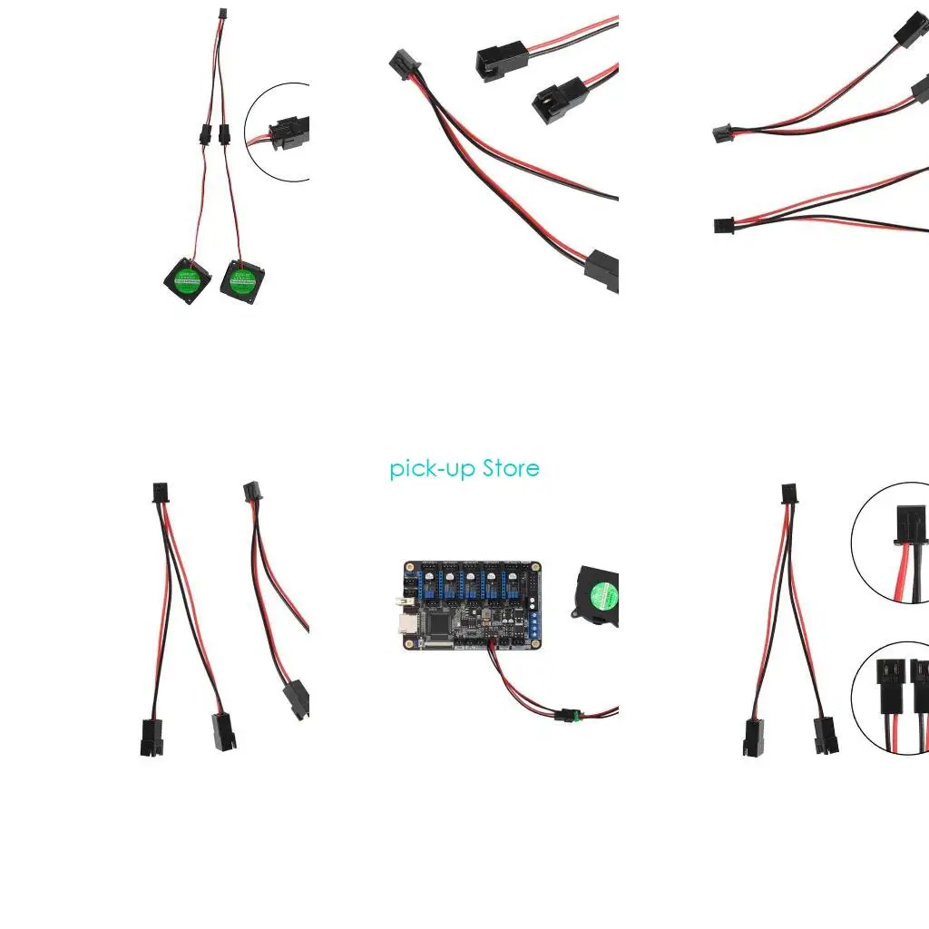 

Q5WA 1Pair JST 2.54mm 2 Pin Male Female Connectors for Mini Helicopter and LED Strips with 10cm Cable