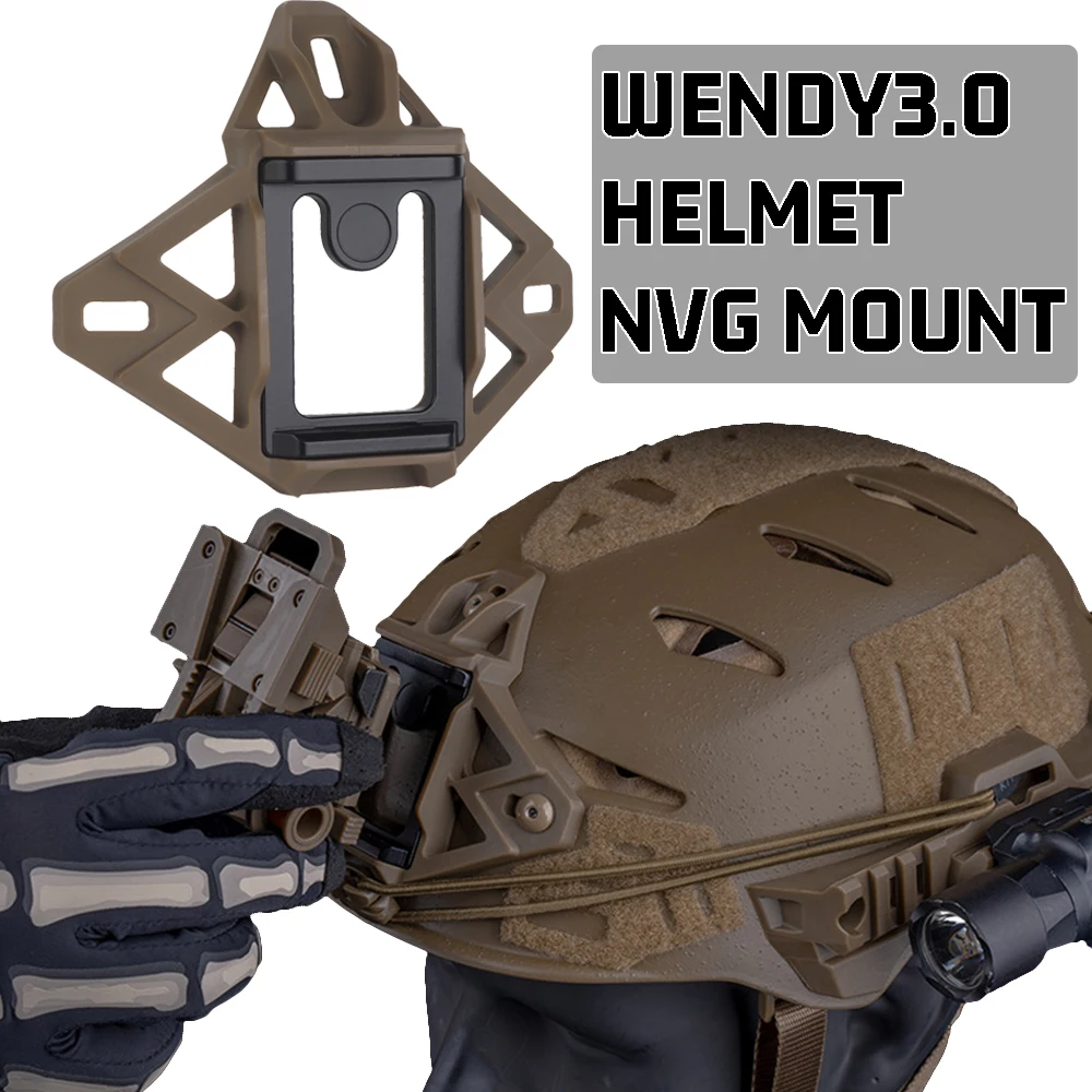 Tactical Helmet NVG Mount Shroud for Team Wendy Helmet Modular Bungee Shroud Sports Camera Bracket Base for Dummy NVG Camera