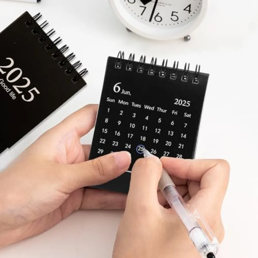 2025 Desk Calendar Sng Flip Mini 2025 Desktop Calendar for Planning Organizing Daily Scheduler Suit for Home School Office Tabl