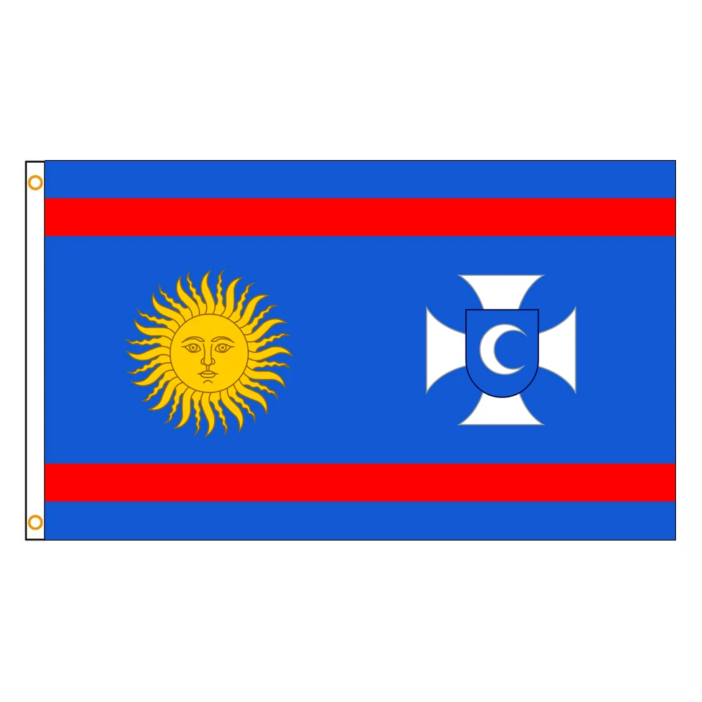 3x5 Ft Vinnytsia Oblast Flag Vivid Color an oblast of Ukraine Flags Polyester with Brass Grommets
