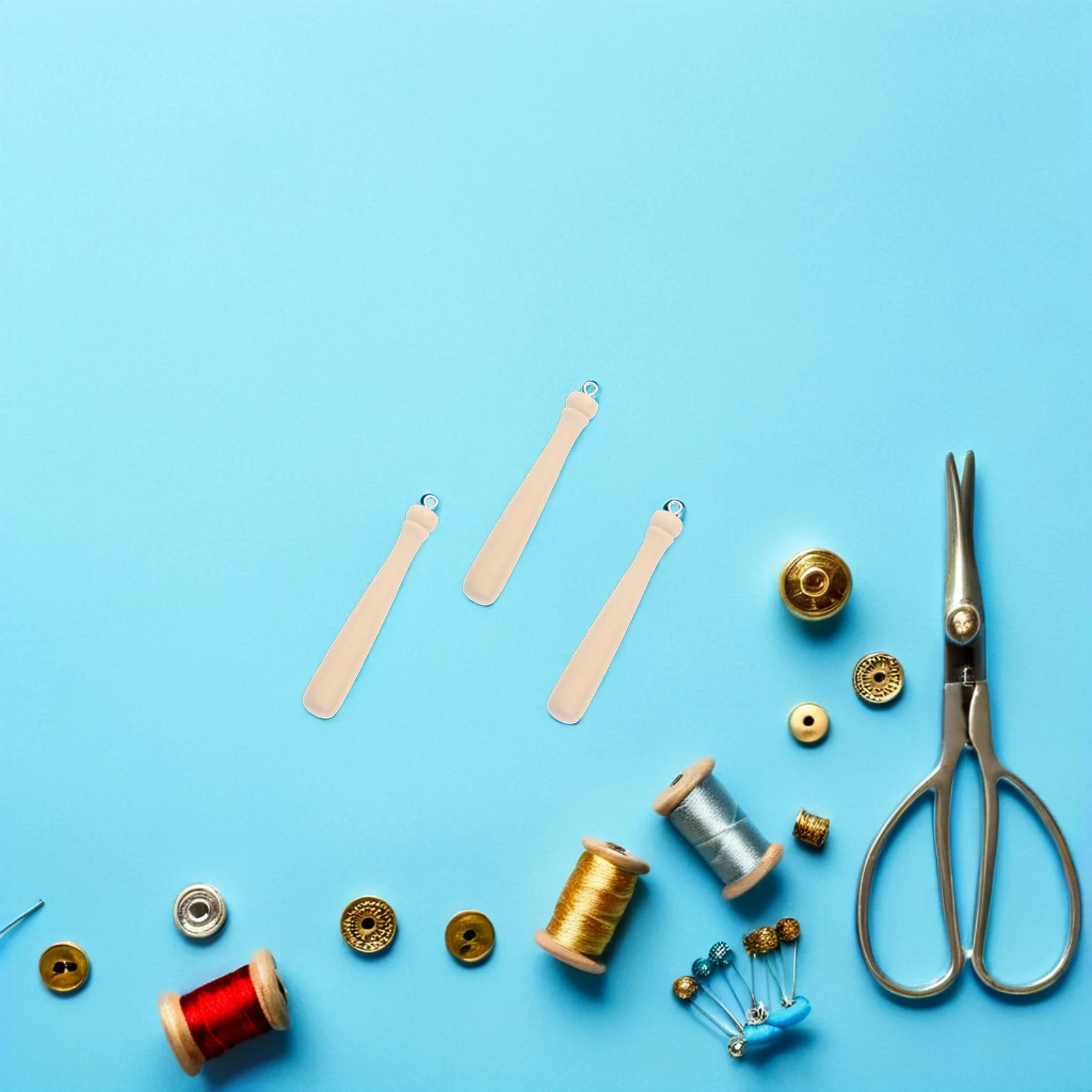 

25Pcs Small Wooden Baseball Bat Pendant Charm Keyring Accessories for Sports Jewelry Making DIY Craft Projects Party Ornament