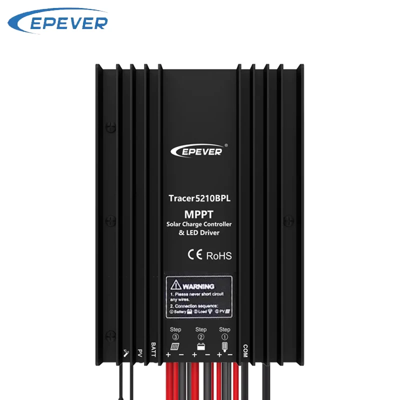 

EPEVER Tracer5210BPL 20A Контроллер заряда солнечной батареи Макс. входное напряжение Pv 100 В Поддержка свинцово-кислотных и литиевых батарей