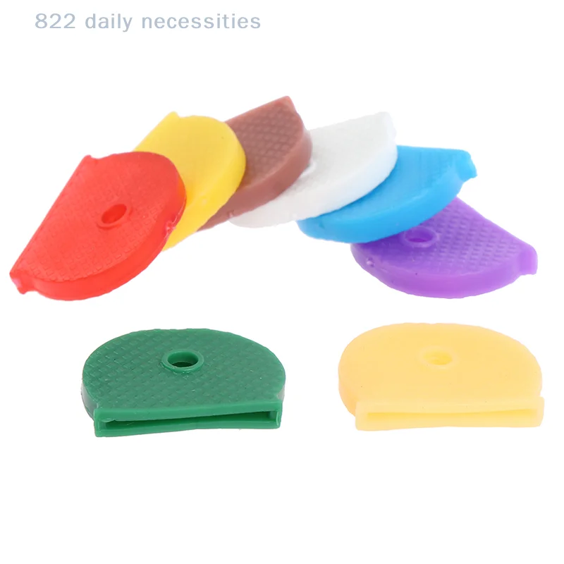 convenient10pcs Mixed Colors Rubber Soft Key Locks Keys Cap Key Covers Topper Keyring