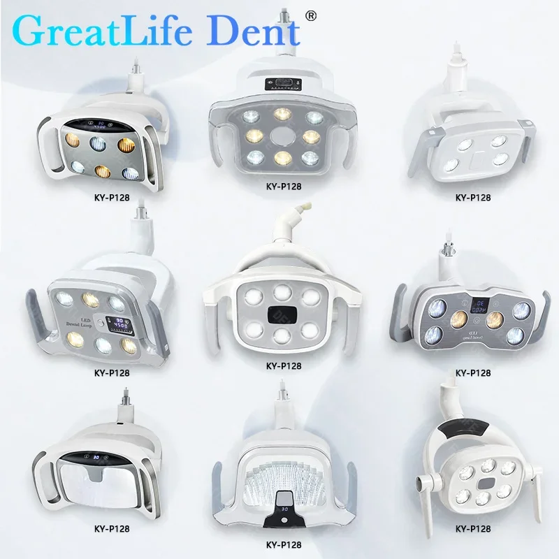 GreatLife Dent 9w Dental Chair Oral Lamp Unit Shadowless LED Cold Light Surgical Lamp Manual/Induction Adjustable Brightness