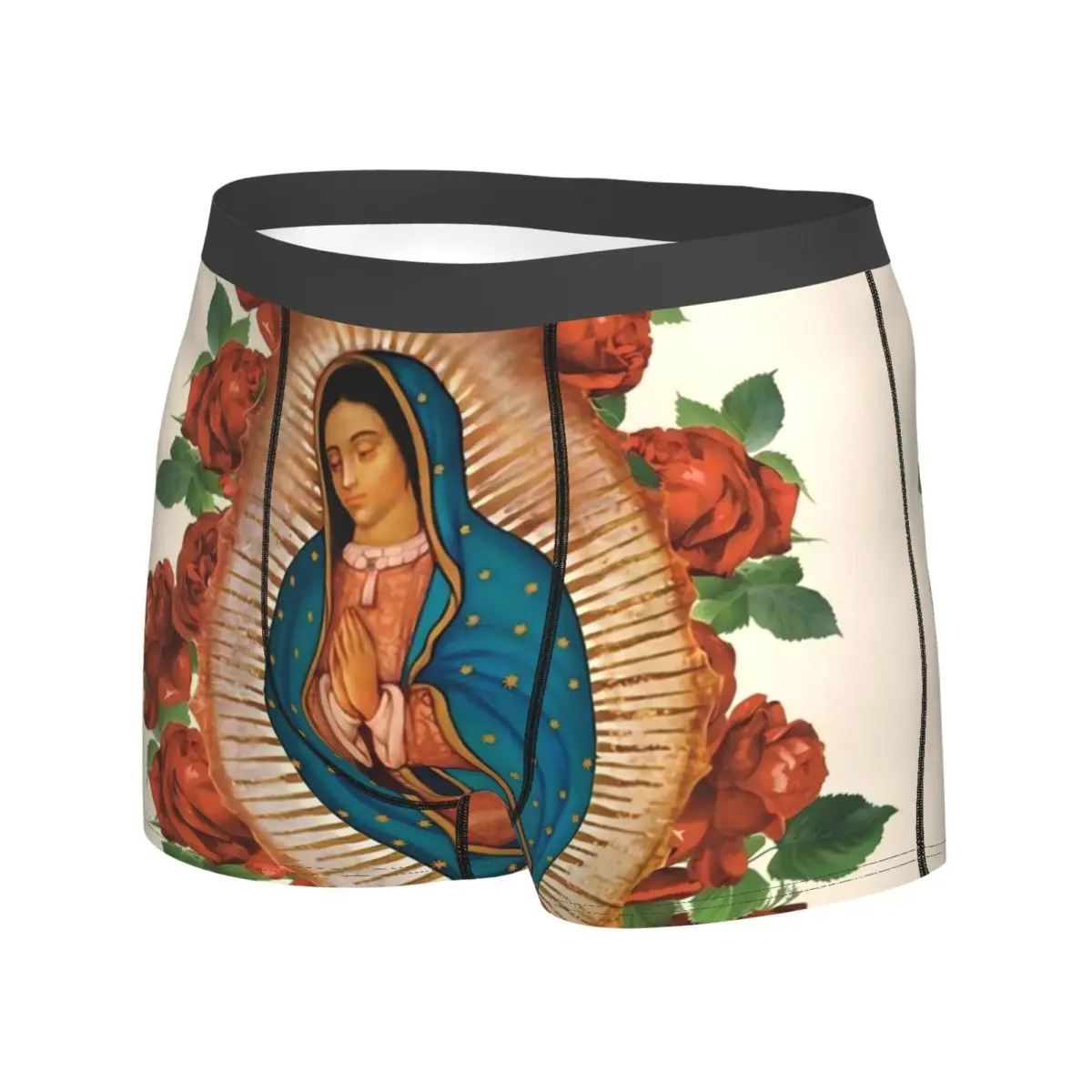 Virgin Mary Underwear Our Lady of Guadalupe Men Panties Print Funny Trunk Hot Shorts Briefs Plus Size