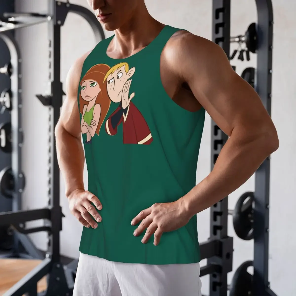 Quick Dry Kim Possible Gym Tank Muscle Sleeveless Shirt Bodybuilding Breathable Vest