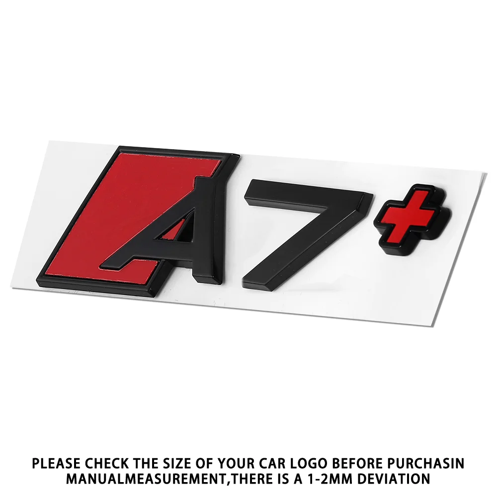 1pc 3D Aluminium für AUDI A3 A4 A5 A6 A7 A8 A3+ A4+ A5+ A6+ A7+ A8+ Auto Brief Hinten Stamm Stoßstange Emblem Aufkleber Schwanz Abzeichen Aufkleber