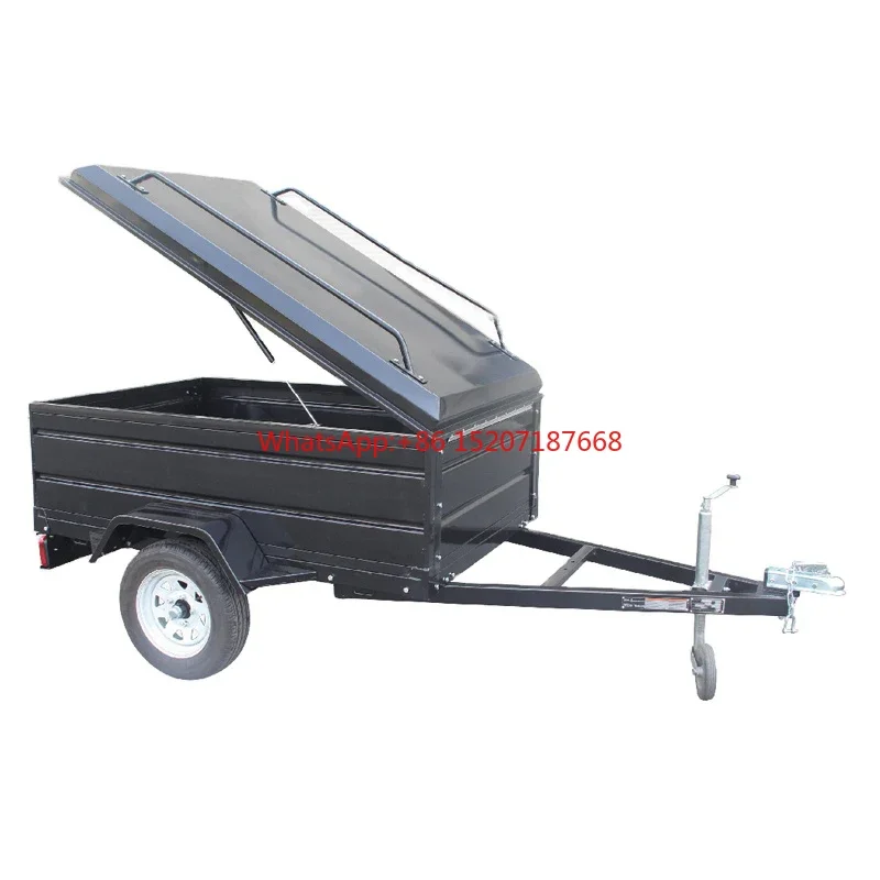 

The most popular powder coated closed canopy travel cargo trailer