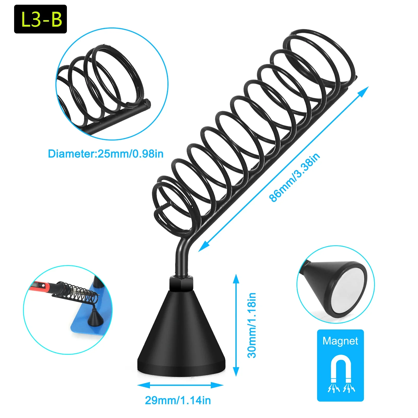 Newacalox Magnetische Basis Soldeerbout Standhouder Steunstation Metalen Stalen Plaat Voet Met Reinigingsspons Reparatie Tool