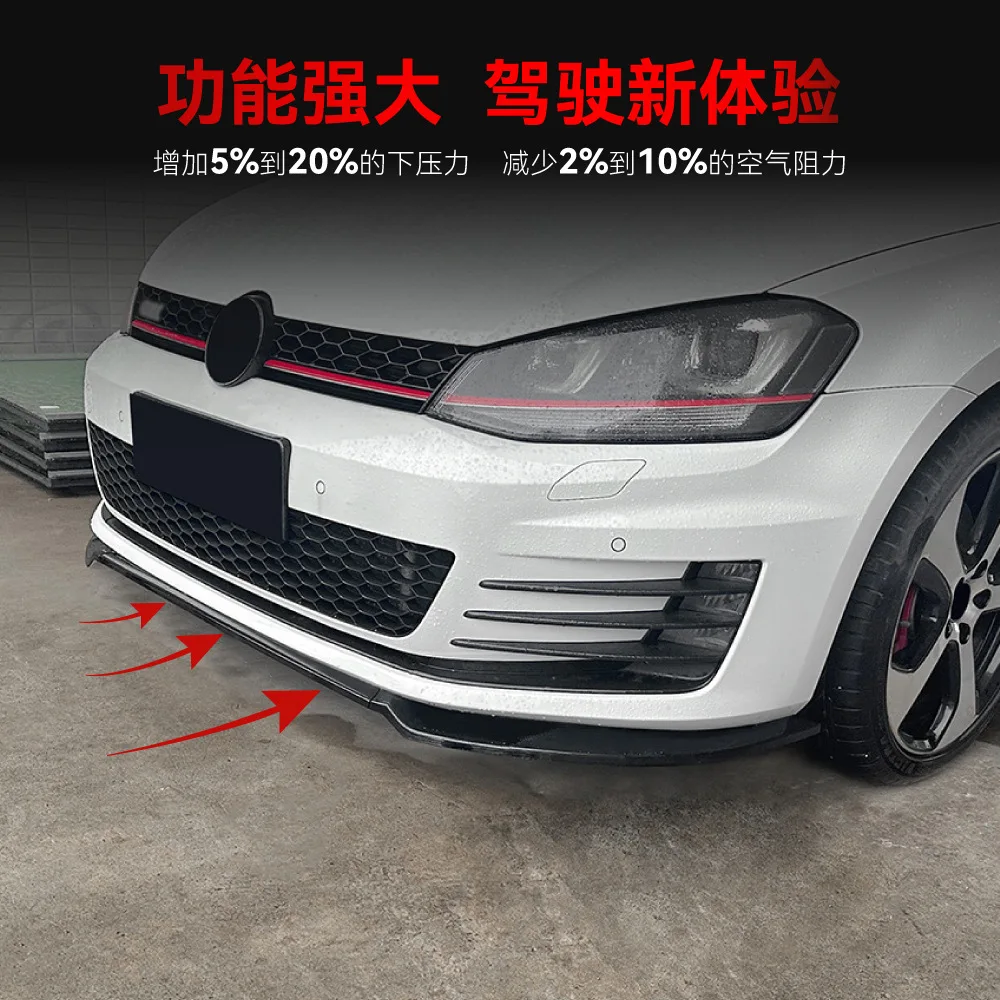 

For Volkswagen Golf MK7 GTI R Rline 2013-2016 Year Front Splitter Bumper Lips Exterior Parts Accessories Body Kit