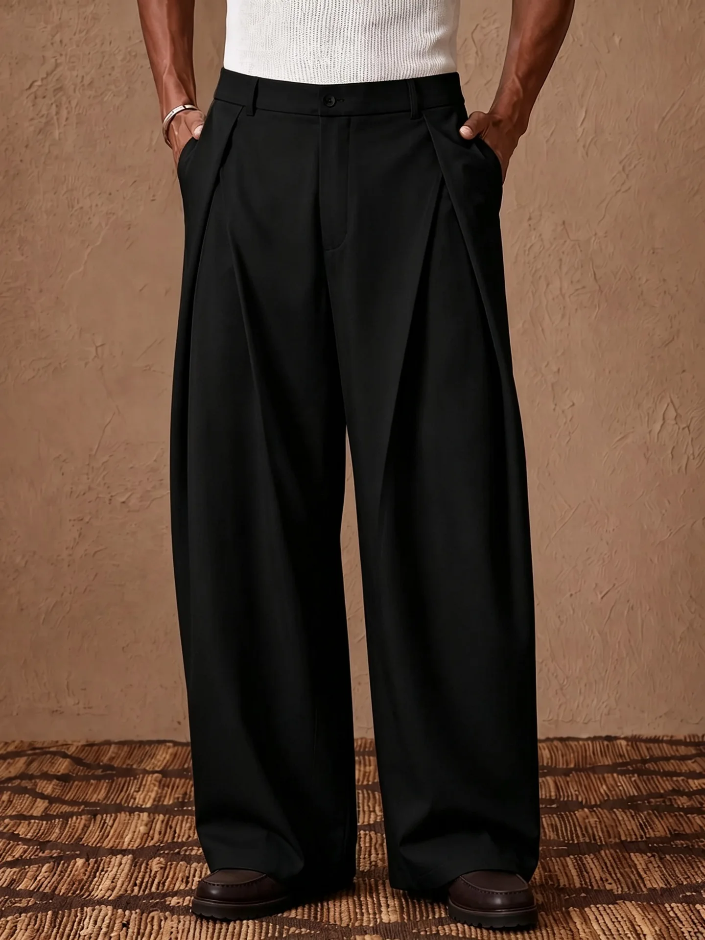 Frühling Herbst Herren Business Anzughose Männliche Sommer Dünne Formelle Einfarbige Lange Hose Gerade Weite Büro-Hose Dropshipping – Detail 6