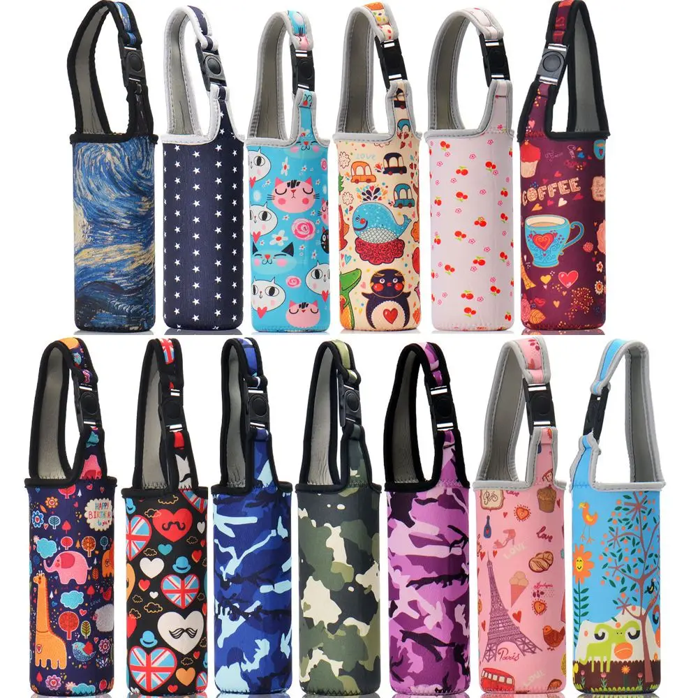 Useful With Strap Portable Pouch Cup Sleeve Water Bottle Case Vacuum Cup Sleeve Water Bottle Cover