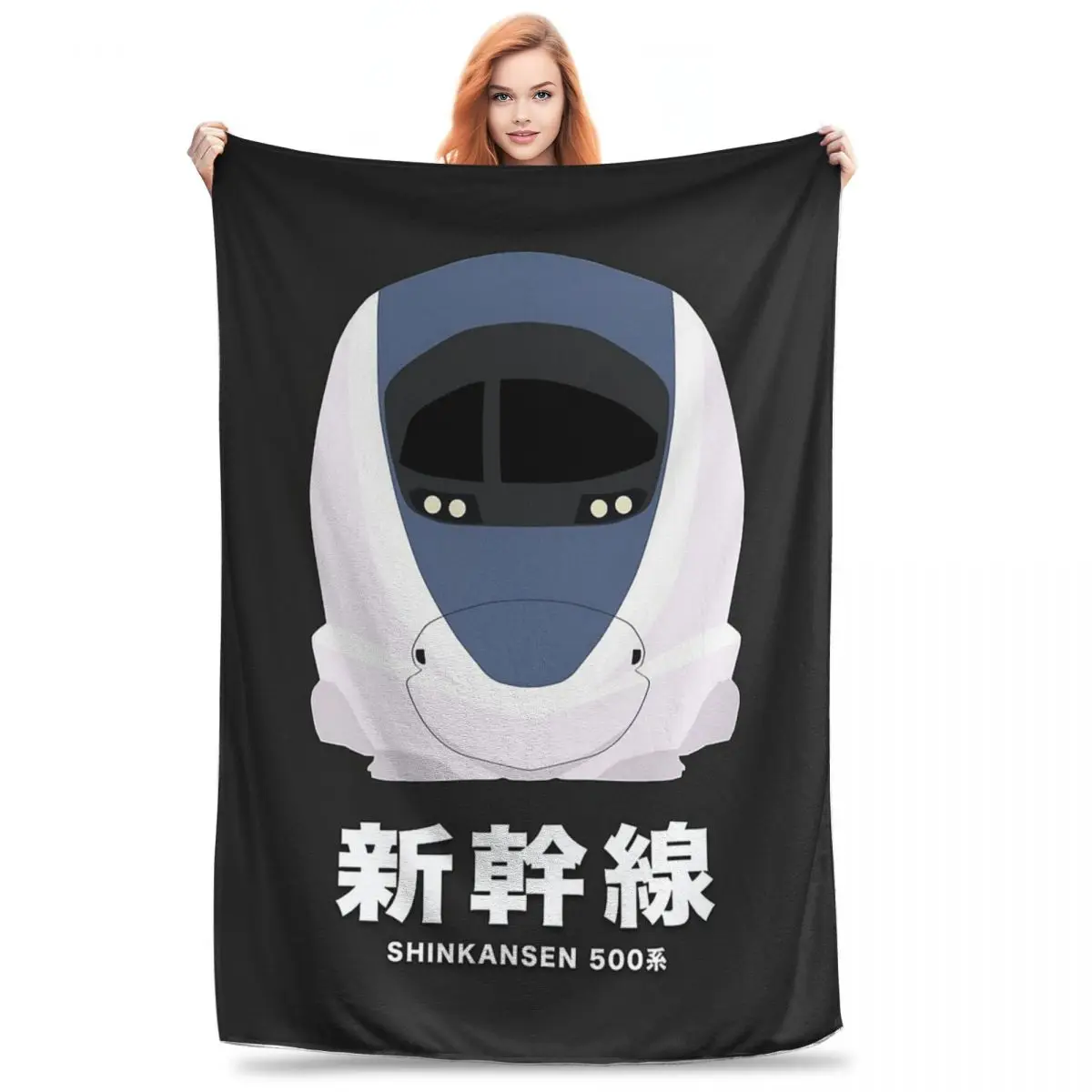 Japanese Shinkansen Bullet Trains Blanket Fleece Breathable Sofa Throw Blankets For Couch Bedding Office Throws Bedspread Quilt