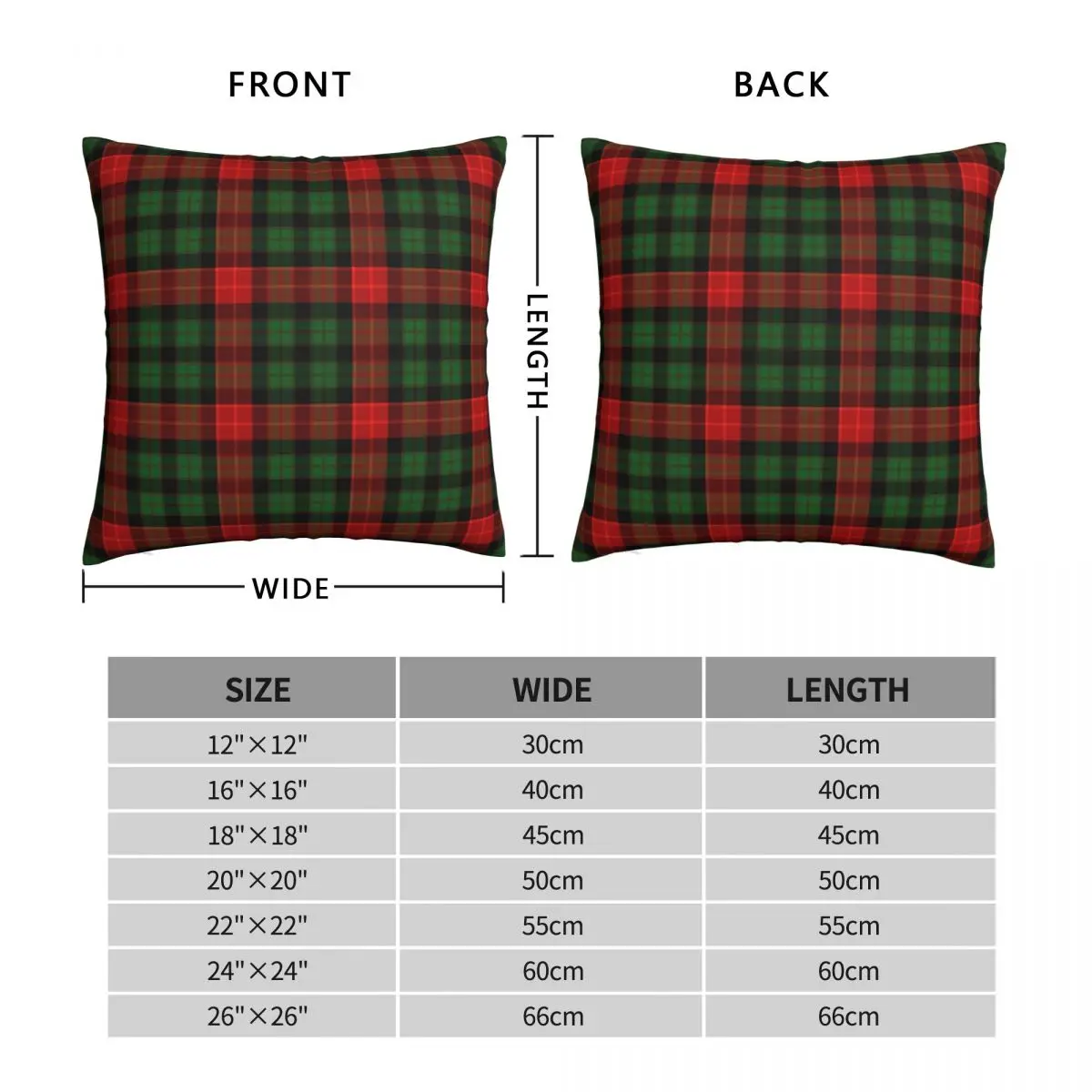 Clan Murdoch Tartan Square Pillowcase Polyester Linen Velvet Printed Zip Decor Throw Pillow Case Bed Cushion Cover