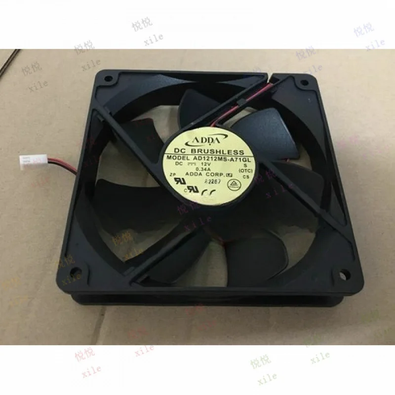 

L L для ADDA AD1212MS-A71GL 12 В 0,34 А 12025 12 см 2-проводной охлаждающий вентилятор