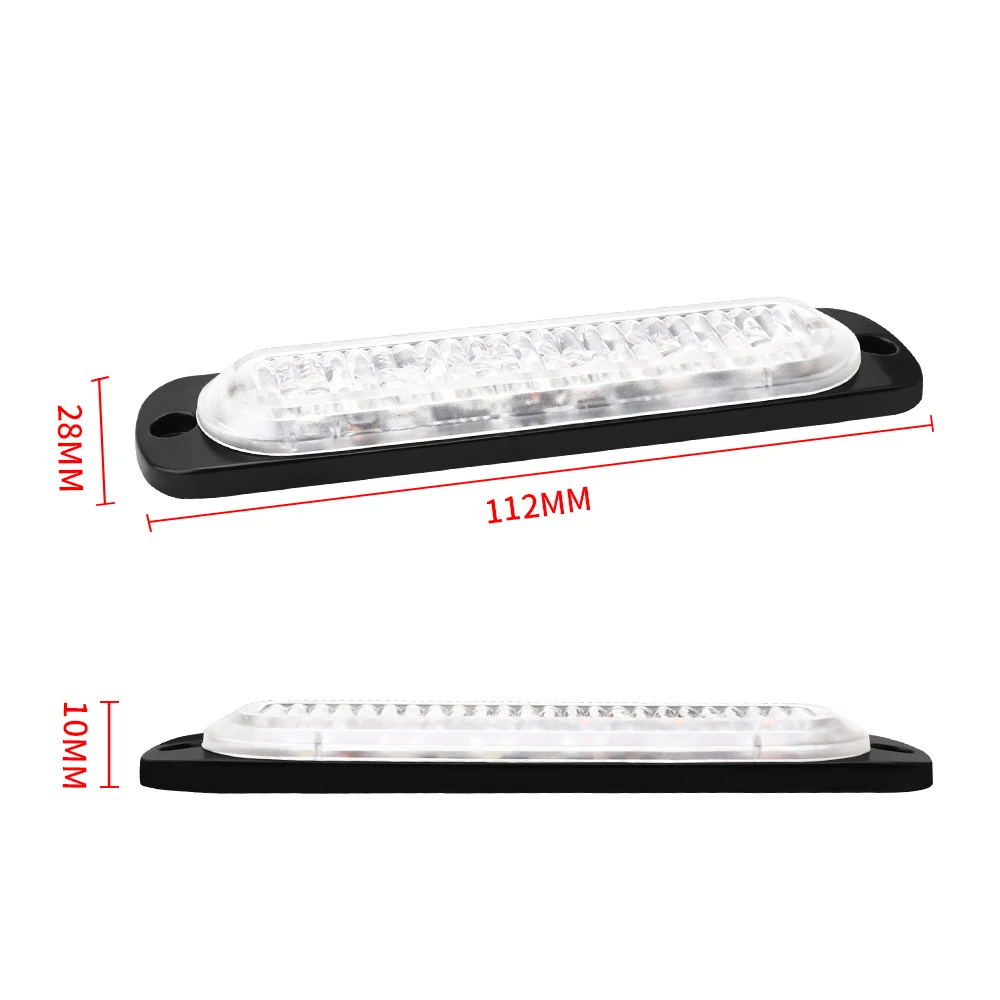 Led Strobe Light Flashing Grille Lights Car Emergency Light 6LED Warn Light Police Lights For Car TRUCK Strobe Led Light 12V 24V