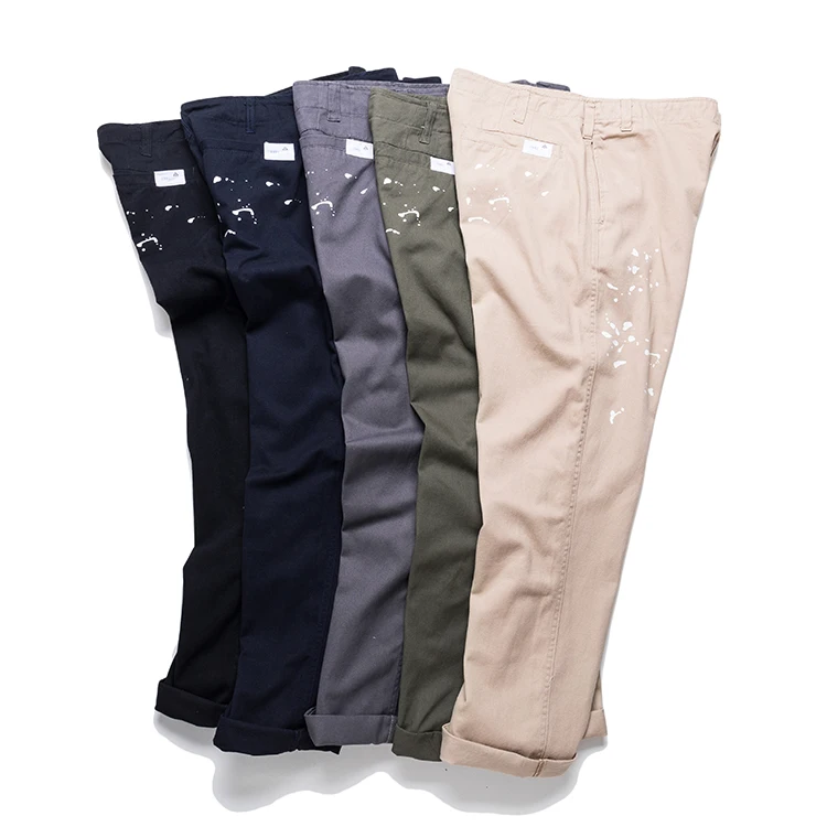 

Loose Casual Men's Workwear Pants Yuming Le Spill Ink Sle Hong Kong Original Japanese Brand Versatile Trendy Long Trousers