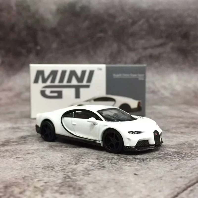 

MINI GT 1:64 Buga Chiron Alloy Die-Cast Super Vehicle Sport Model Car White #440 LHD Collection