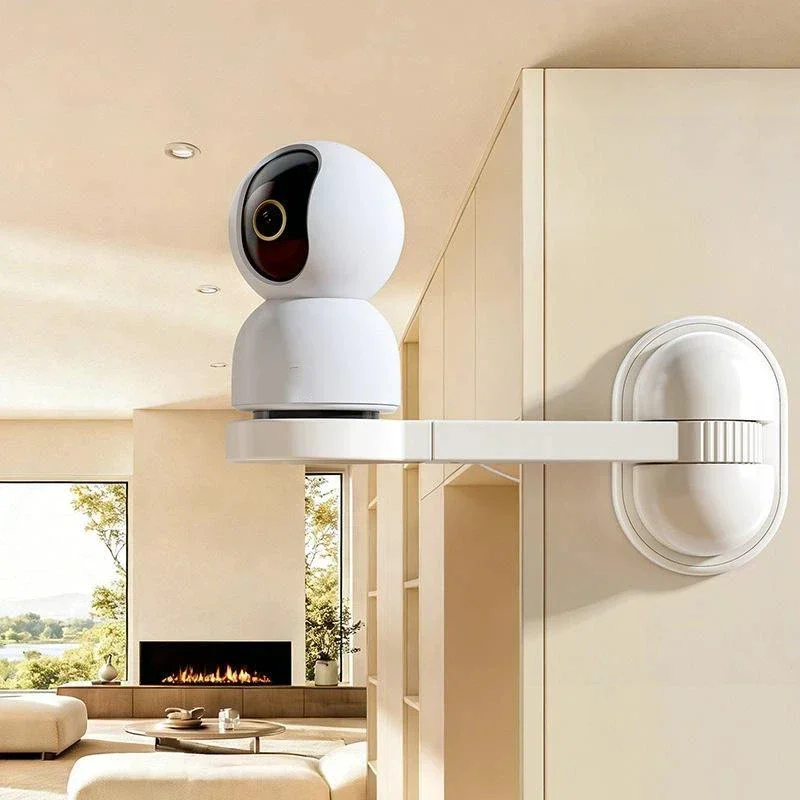 Nail-Free Surveillance Camera Wall Mount Bracket with Rubber Base & Mounting Screws, 1 Set