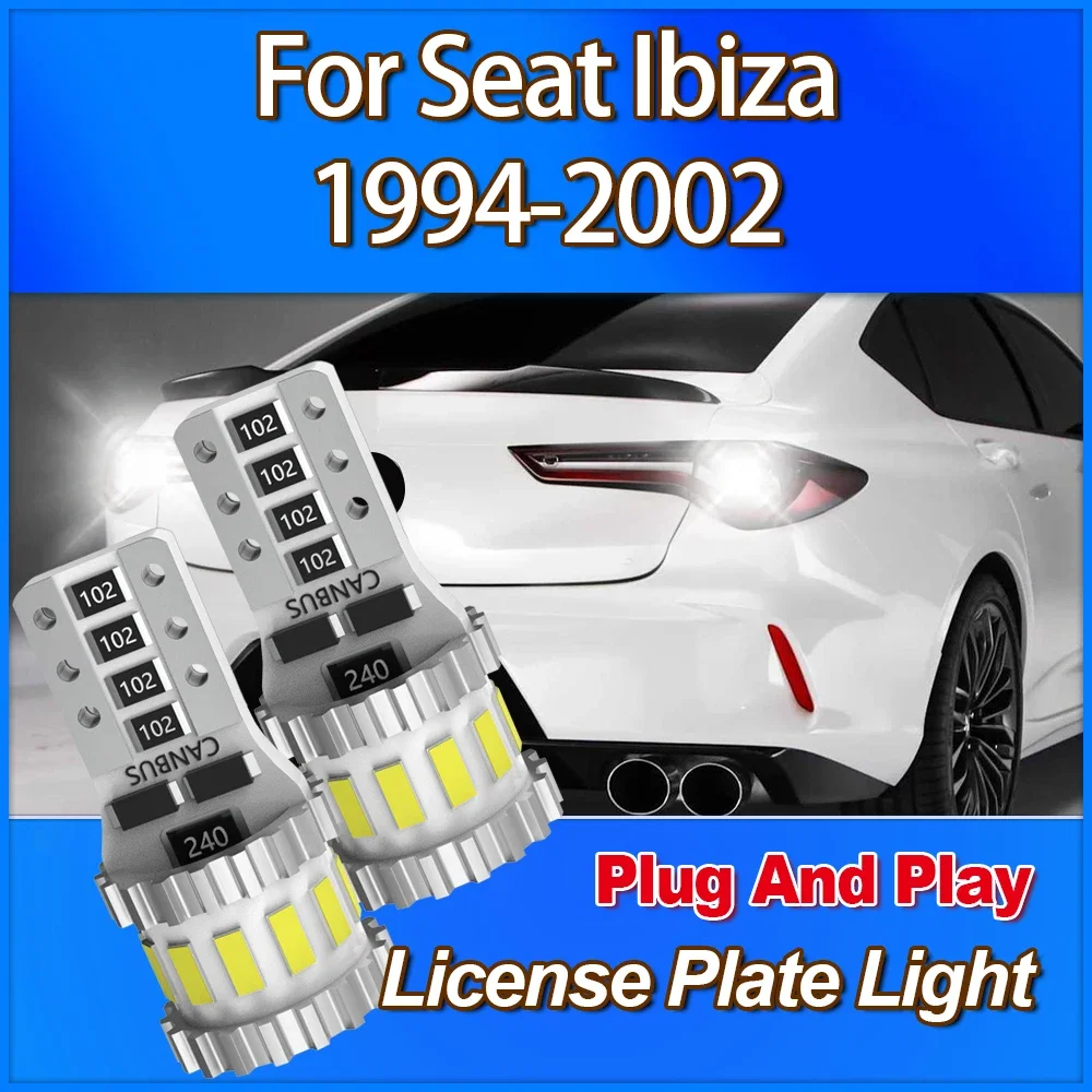 

W5W T10 194 168 3400LM Super Bright License Plate Light 6000K White For Seat Ibiza 1994 1995 1996 1997 1998 1999 2000 2001 2002