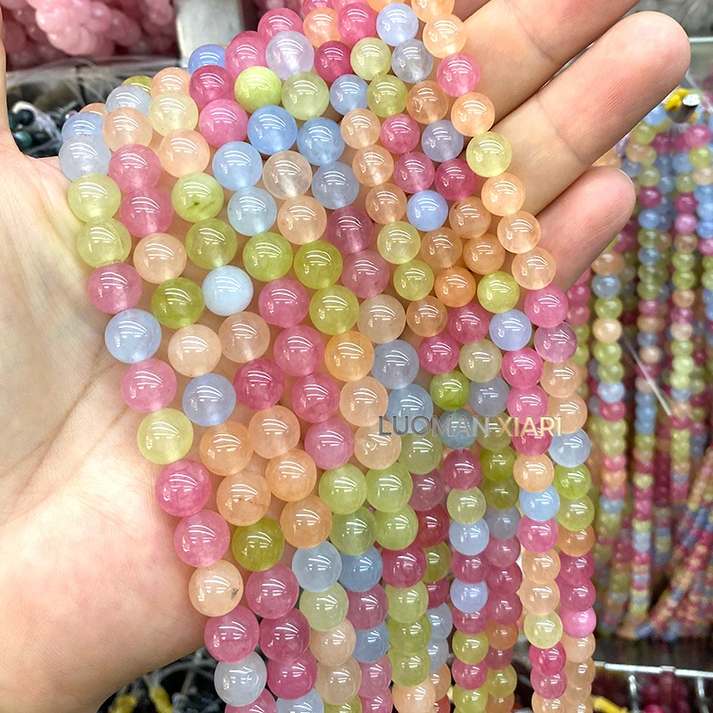 4-12mm Naturstein-Chalzedon, Südlicher Roter Achat, Runde Zwischenperlen für Schmuckherstellung, DIY-Armbänder, Anhänger, Zubehör – Detail 12
