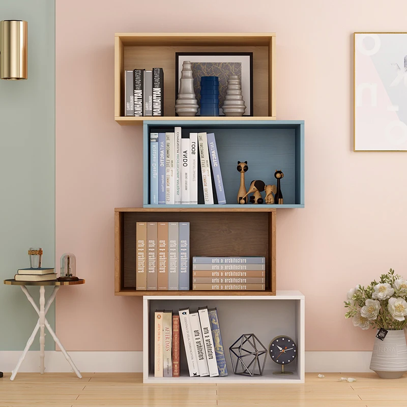 Cubicle free combination bookcase lockers under stairs with doors Student bookcase