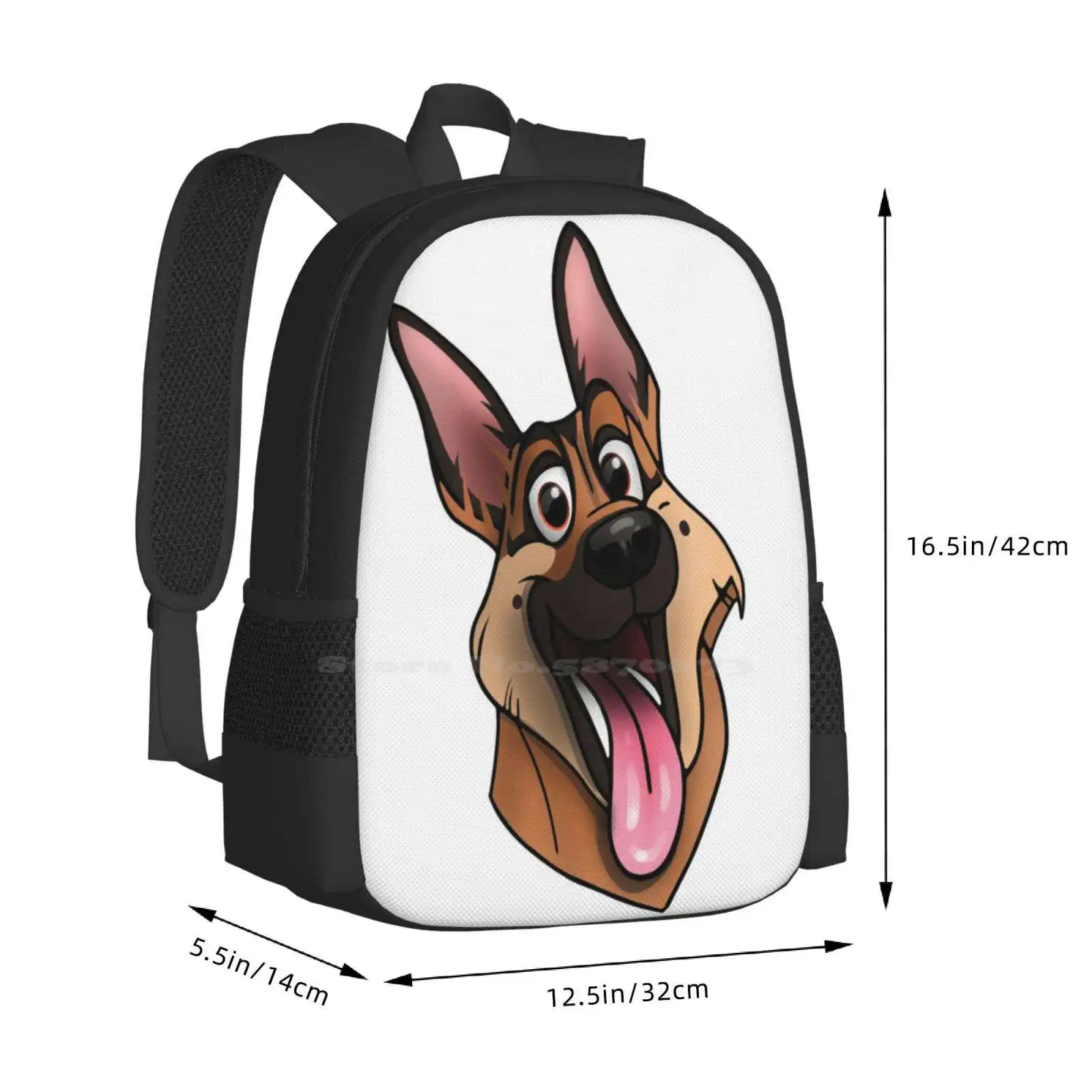 Mochila De Pastor Alemán para cachorros, bolsa de moda, Pastor Alemán, Shepard, Sheperd, Gsdmoji Dogs, dibujos animados bonitos, gran oferta