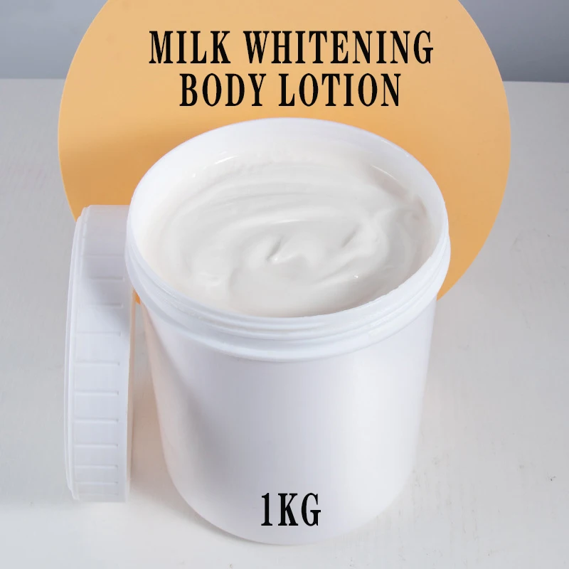 

1KG Organic White Body Lotion Remove Spots Body Cream Moisturizing For Black Skin Milk Whitening Body Lotion