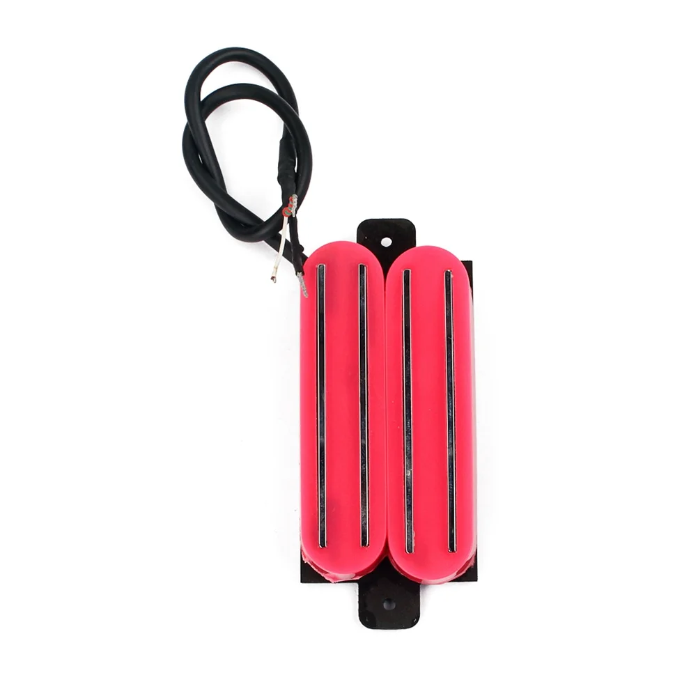 

Hot Rail Humbucker Neck Pickup 4 Wires Coil Tap Shielded ABS Plastic Copper Iron Base Plate for St Tl