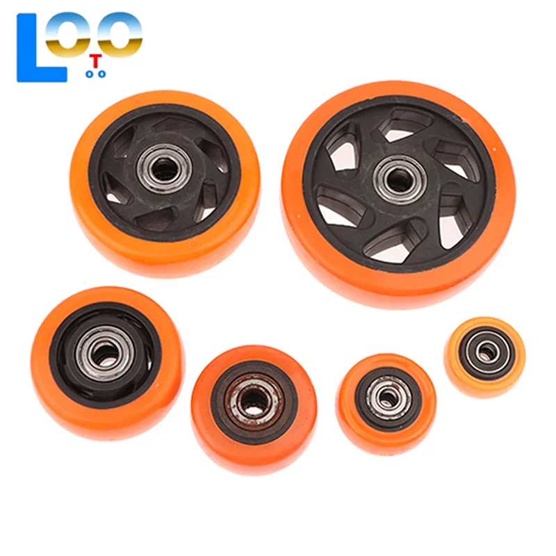 1 pz ruota girevole in PVC doppi cuscinetti capacità di carico elevata resistenza all'usura ruote per mobili accessori di ricambio