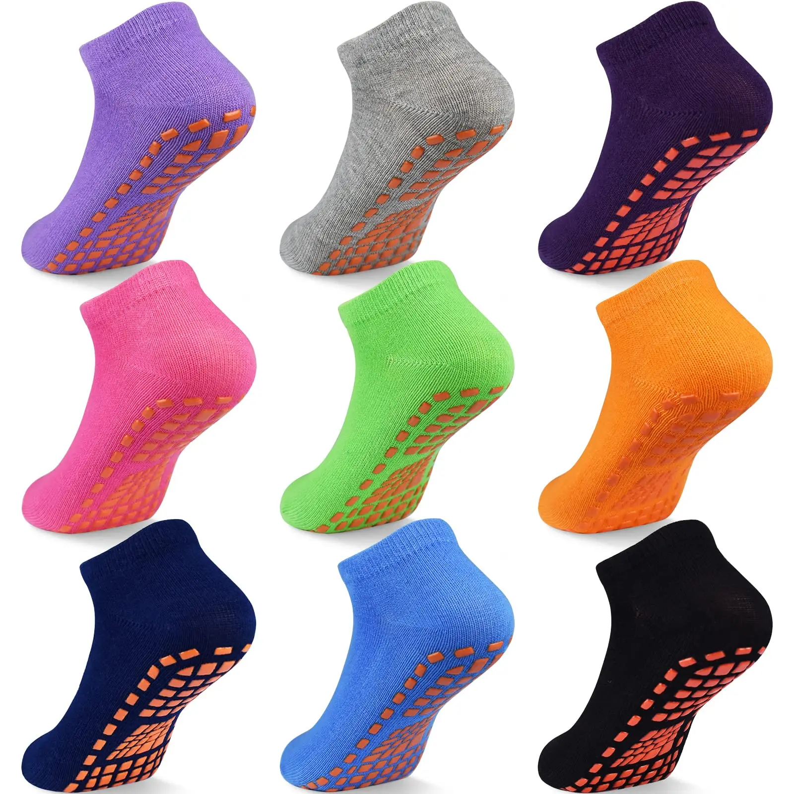 Kleinkind-Trampolin-Socken - Rutschfeste Knöchelsocken für Kinder, Niedrig Geschnittene Anti-Rutsch-Bodensocken Unisex für 2-14 Jahre alte Kinder