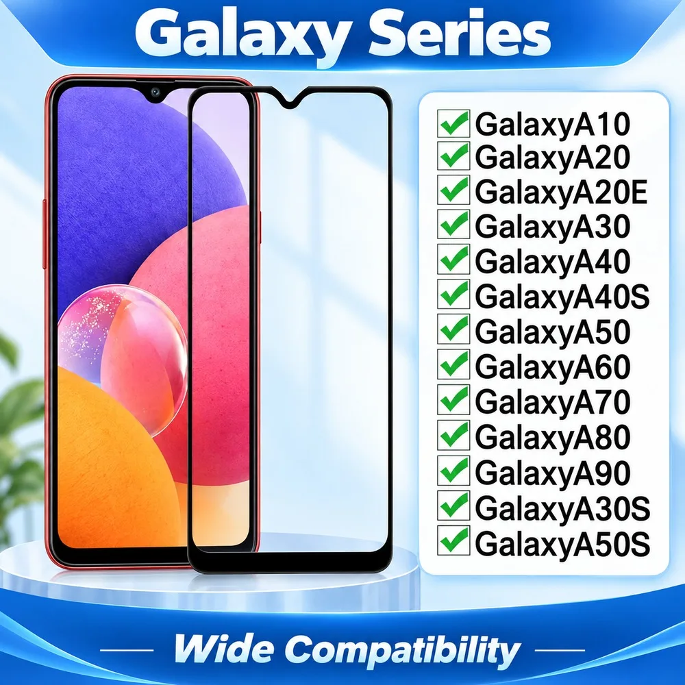 2PCS Screen Protector For Samsung Galaxy A17 A25 A26 A34 A33 5G A35 Tempered Glass For Samsung Galaxy A36 A37 A50 A52 A52s 5G HD