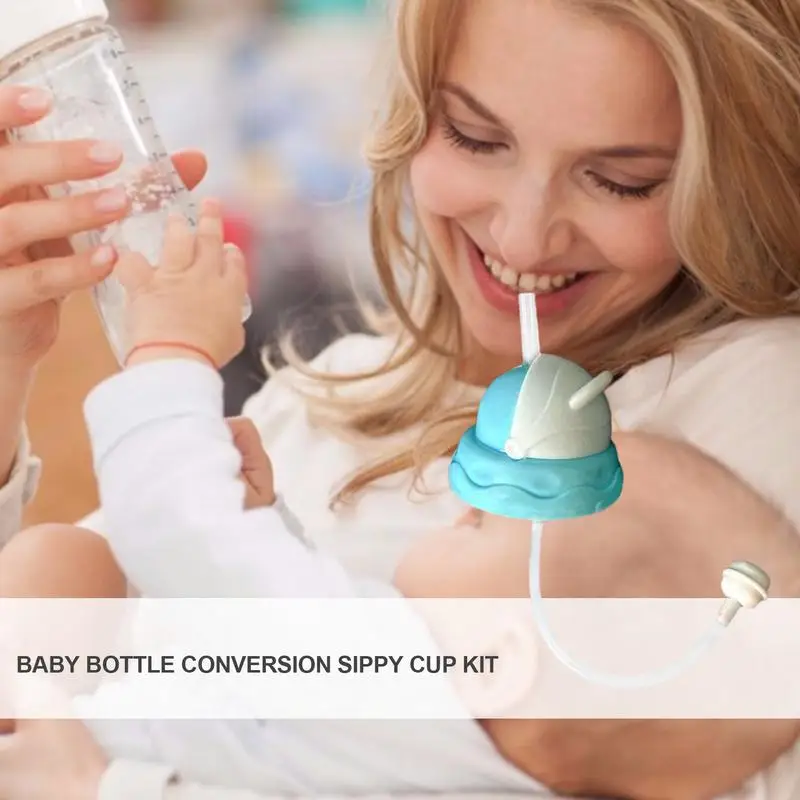 Straw Conversion Kit Spout Conversion Kit For Straw Cup Versatile Sippy Cup Conversion Kits Baby Bottle Accessories Leak-Proof