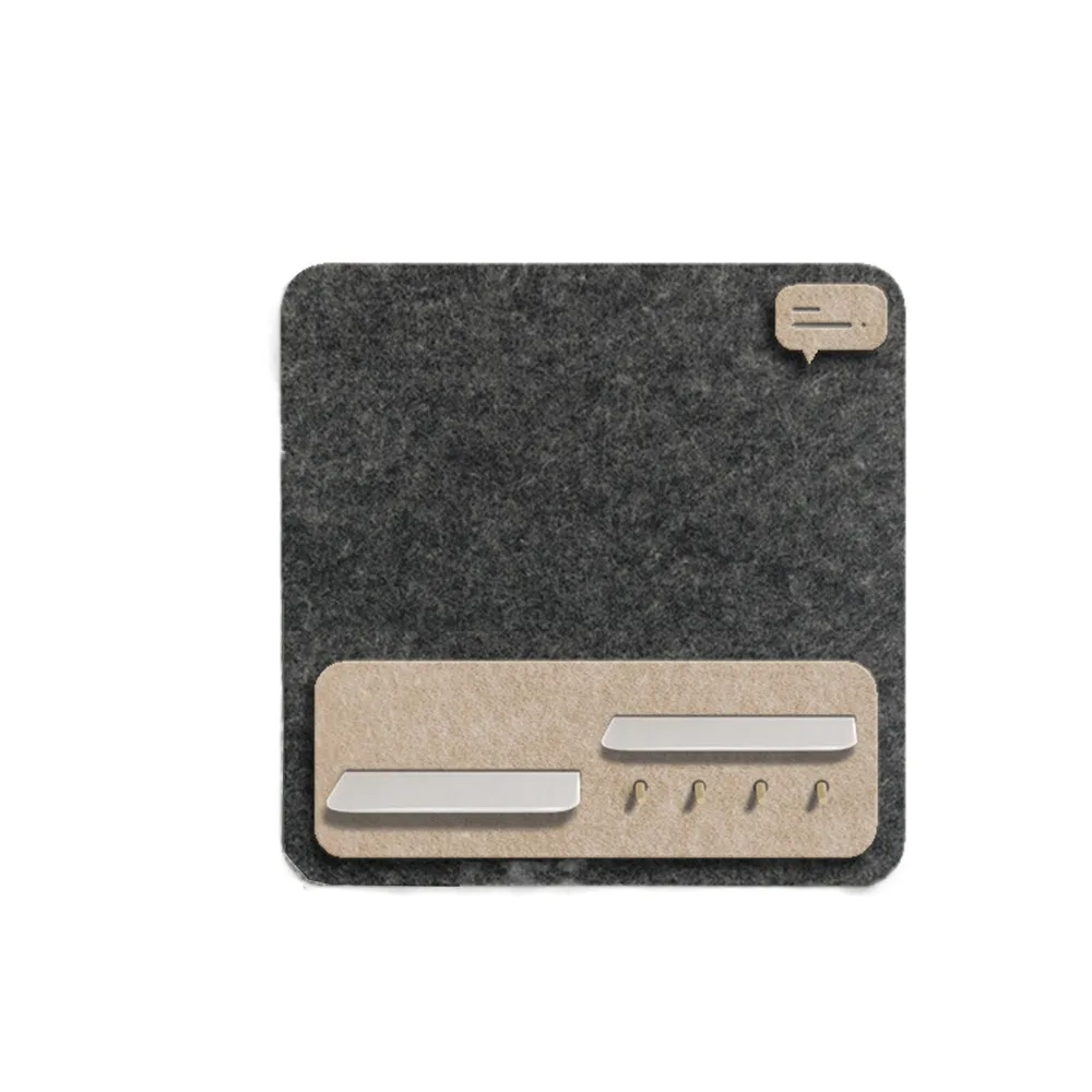 

Removable Cork Board for Walls Decorative Wall Mounted Notice Pin Board Set Acrylic Shelves 40x40cm Photo Display Board Office