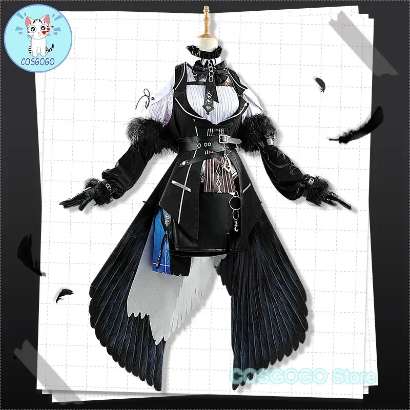 COSGOGO [Customized] Nerissa Ravencroft Cosplay Costumes Anime Clothing Women Cute Party Dress Suit Halloween Carnival Uniforms