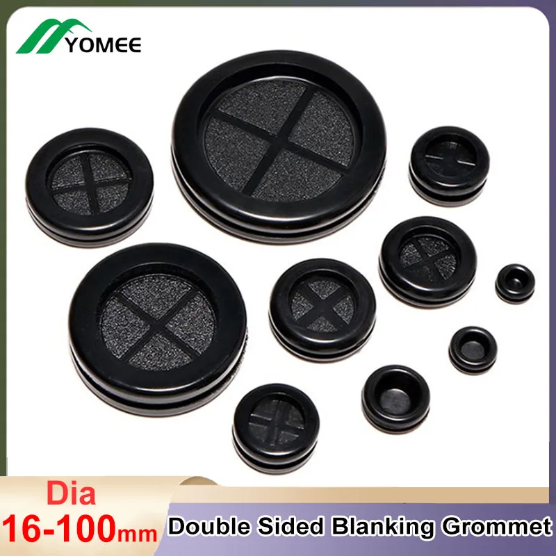 

Double Sided Protect Blanking Grommets Black Rubber Grommet Closed Gromet Blind Plug Bungs Dust-proof Round Sealing Ring