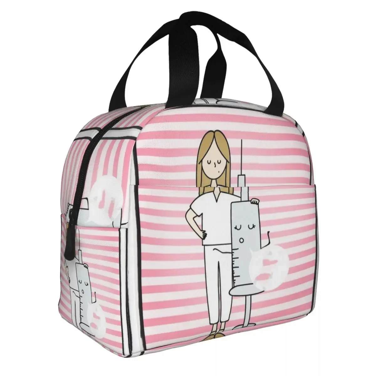 

Доктор Медсестра Enfermera En Apuros Изолированные сумки для обеда Сумка-холодильник Многоразовая герметичная сумка-тоут Ланч-бокс Сумки для хранения еды Офис