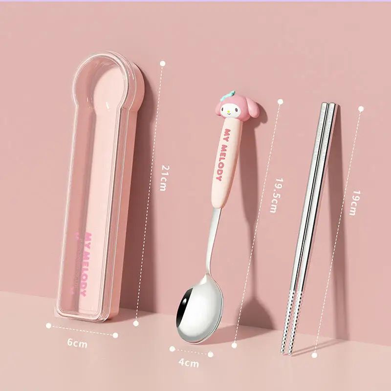 سانريو هالو كيتي ماي ميلودي كورومي شوكة عيدان ضرب المنتج منتج جديد لطيف الكرتون في الهواء الطلق المحمولة لطيف الكبار طالب